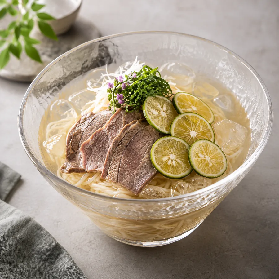 すだちを添えた冷麺